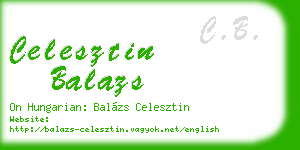 celesztin balazs business card